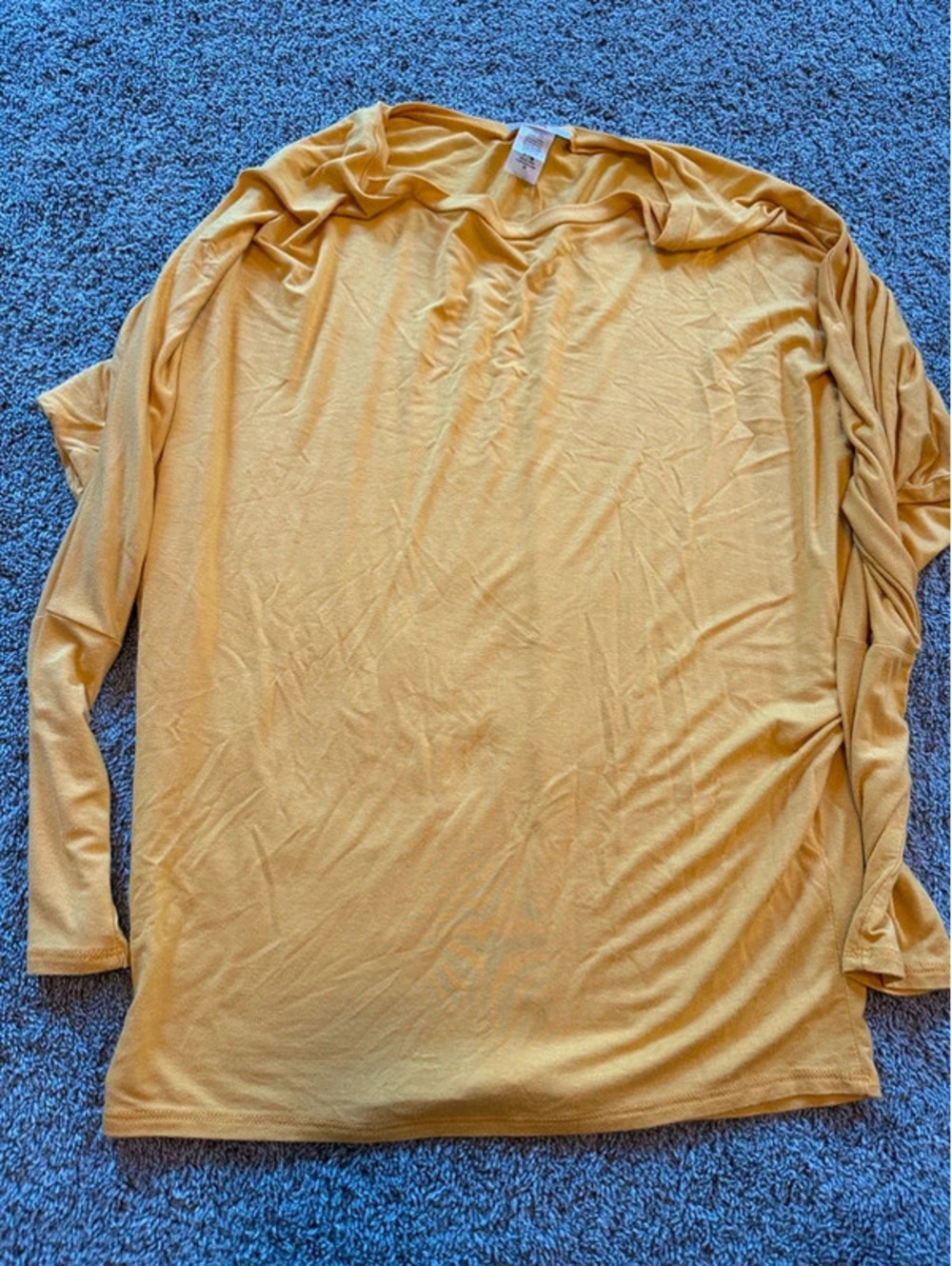 Lightweight Mustard Yellow Long Sleeve Top